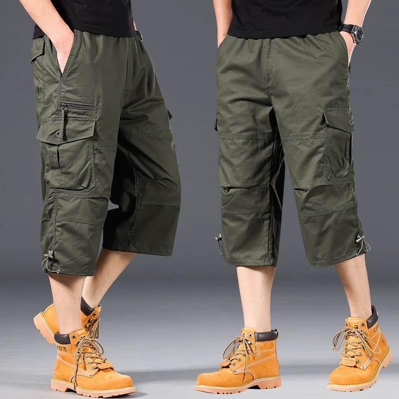 Esman - Elastic Waist Cargo Shorts