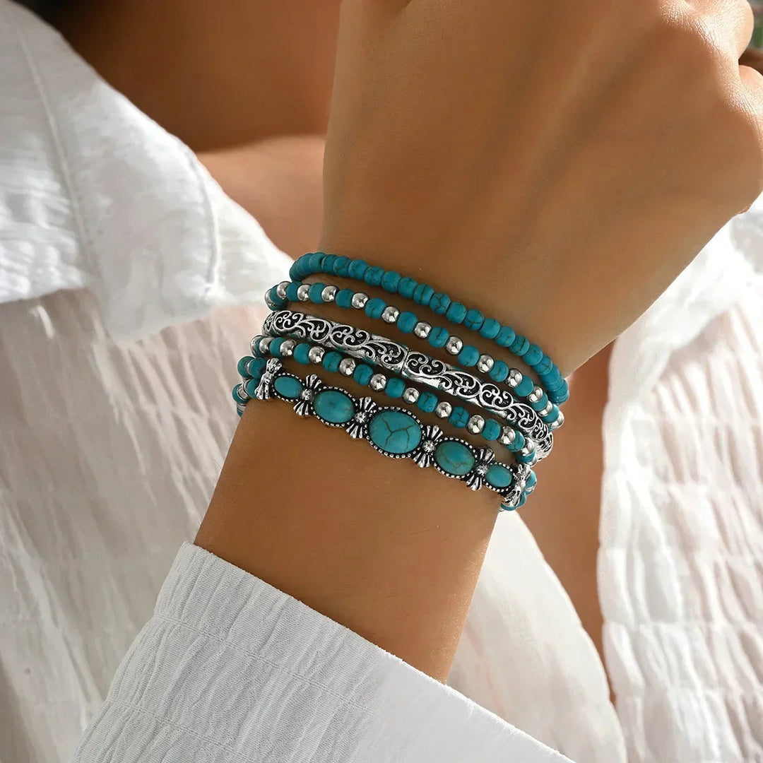 Nilay - Boho-Style Turquoise Bracelets