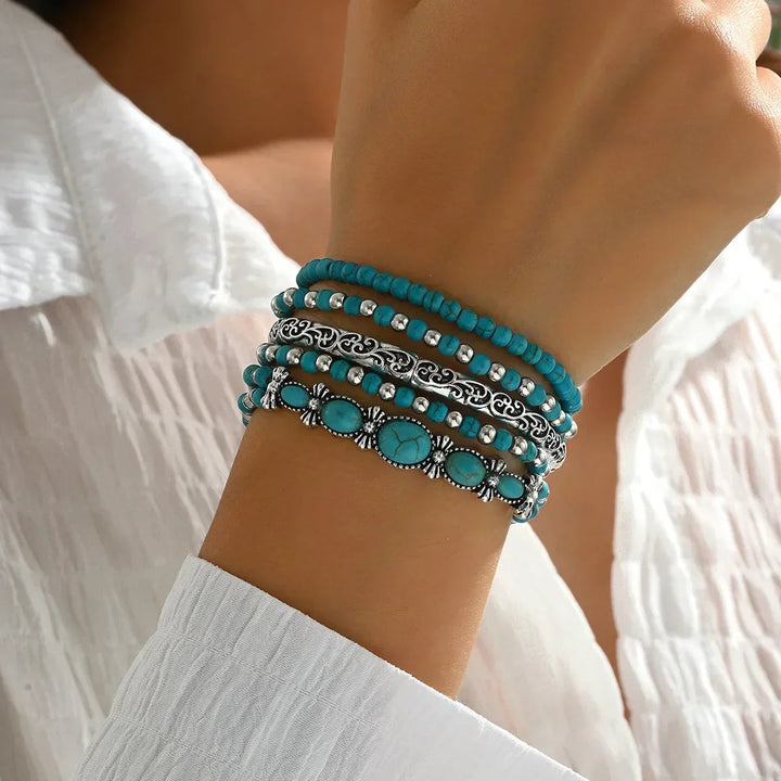 Nilay - Boho-Style Turquoise Bracelets