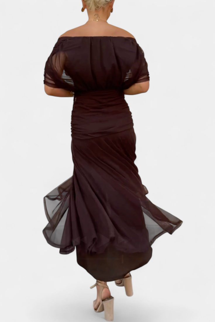 Lordanka - V-neck Long Dress With Floral Pattern