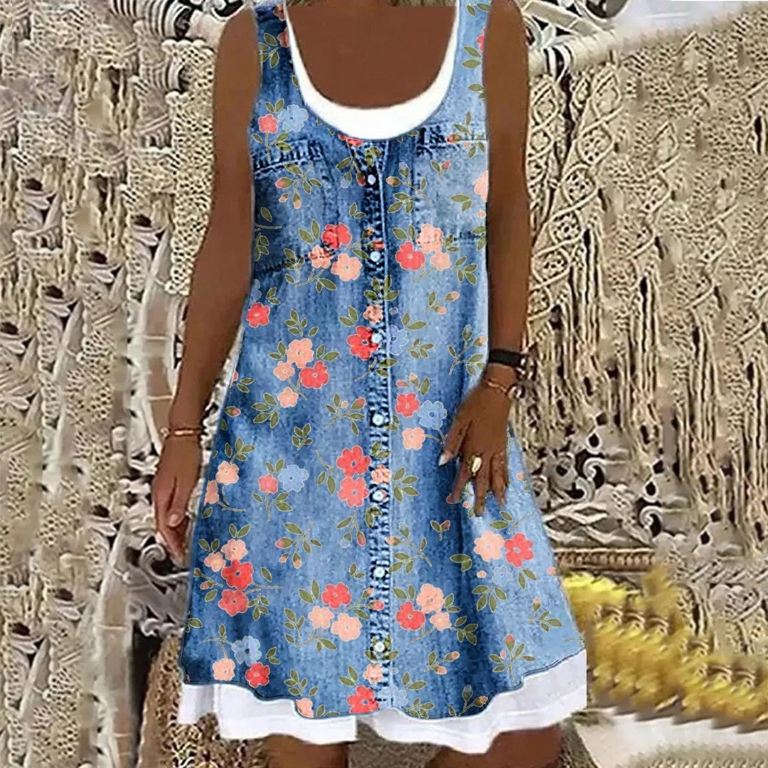 Natasza - Soft And Elegant Denim Dress