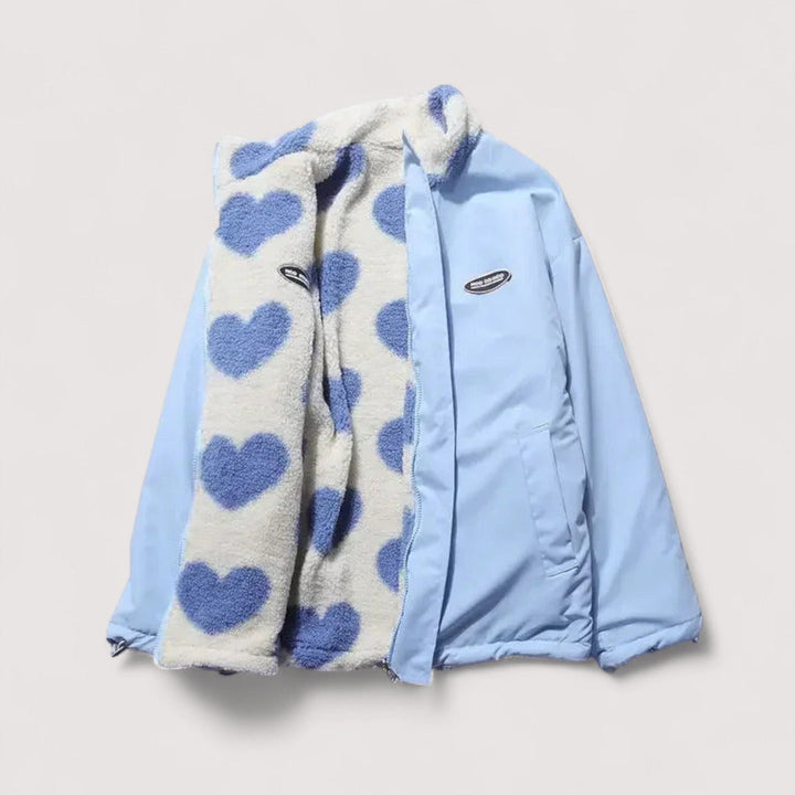 Noveora - Reversible Heart Print Jacket