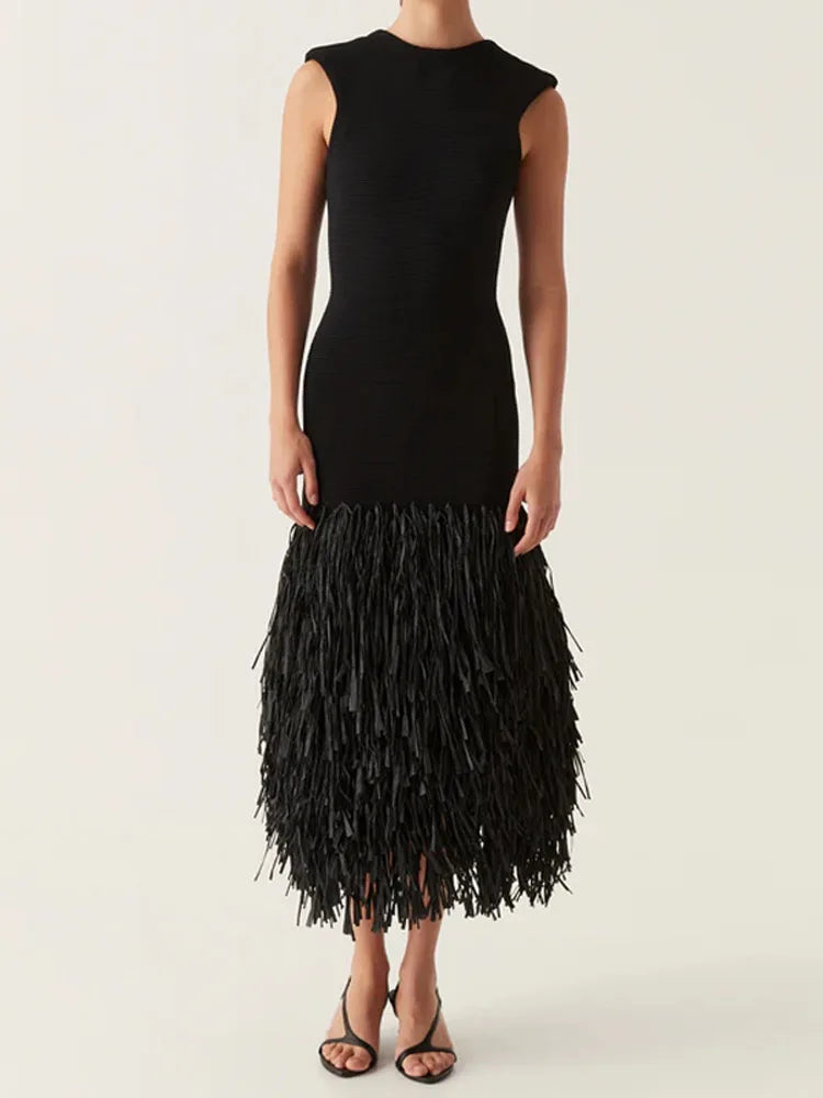 Ana - Long Fringed Dress