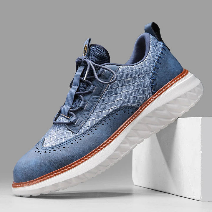 OptiShade - Sneakers With Woven Texture and Contrast Sole