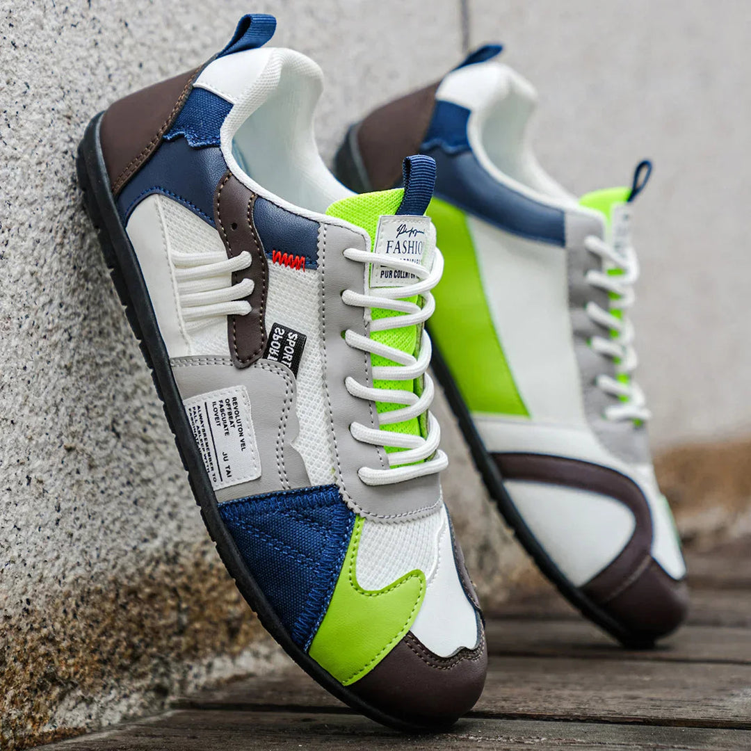 Reinders - Patchwork Lace-Up Sneakers