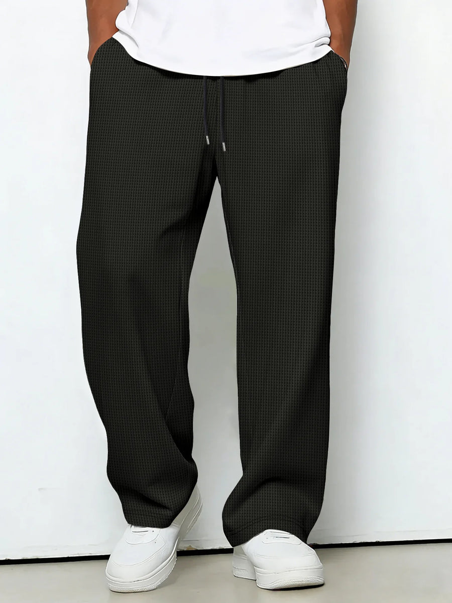 Messi - Casual Drawstring Wide Leg Trousers