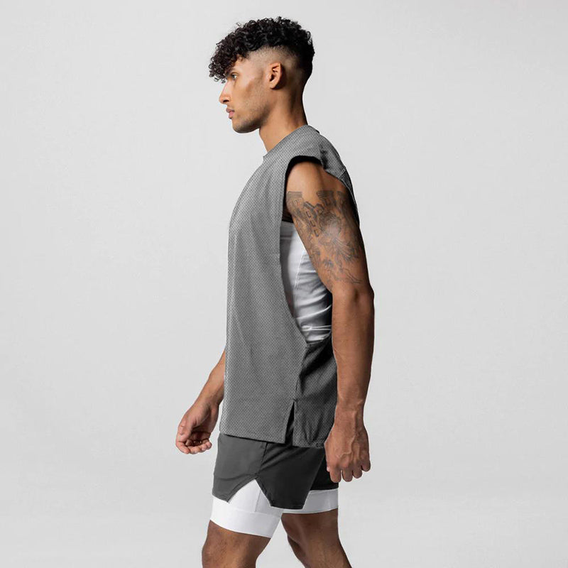 Julius - Round Neck Vest With Open Side