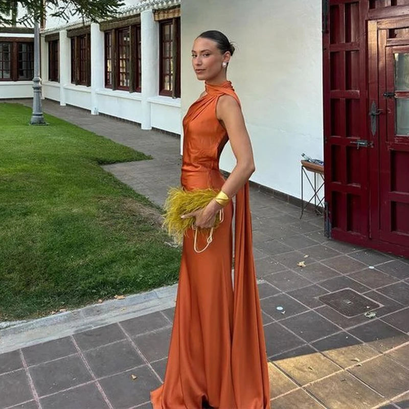 Lucila - Halter Neck Maxi Dress