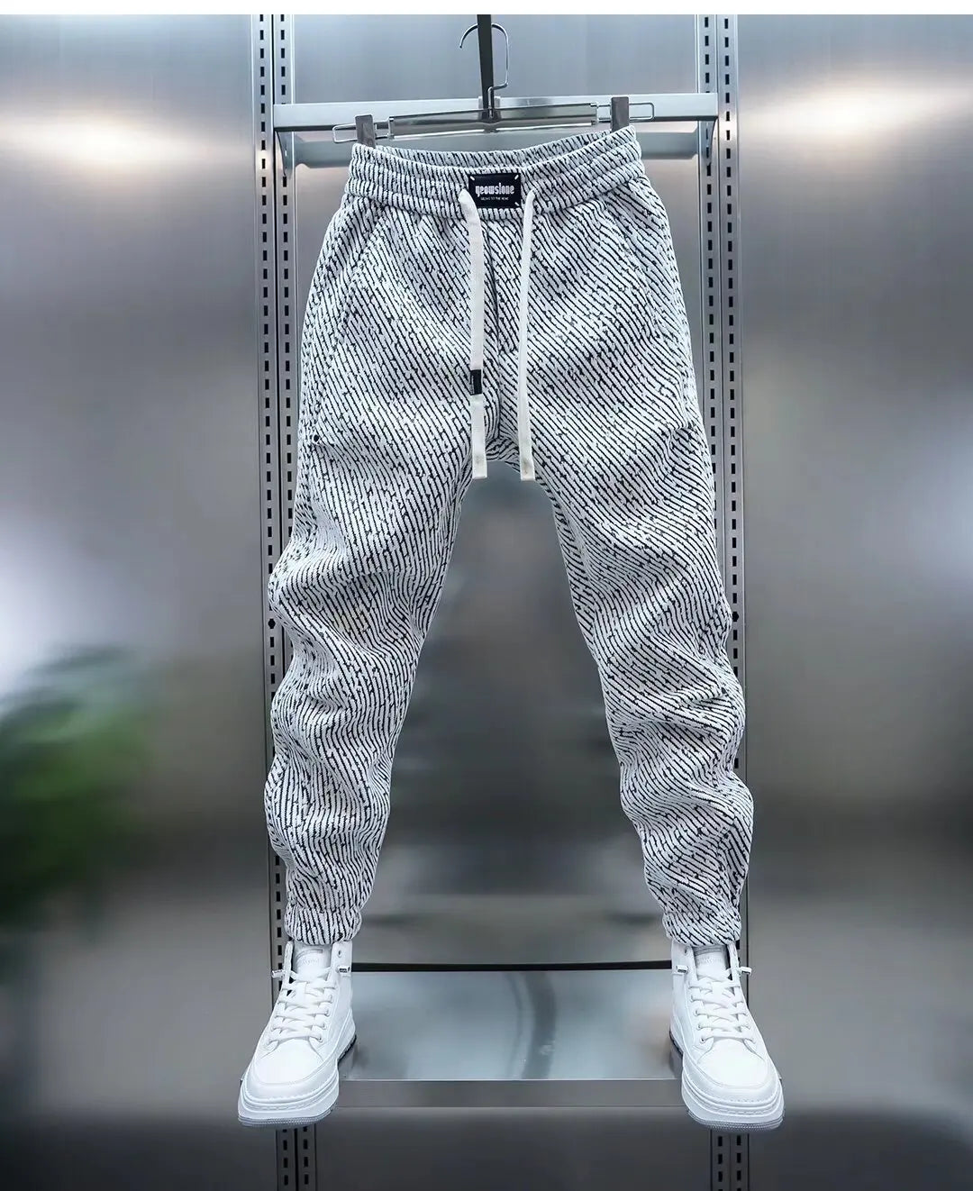 Hyperlink - Elastic Waist Trousers With Drawstring