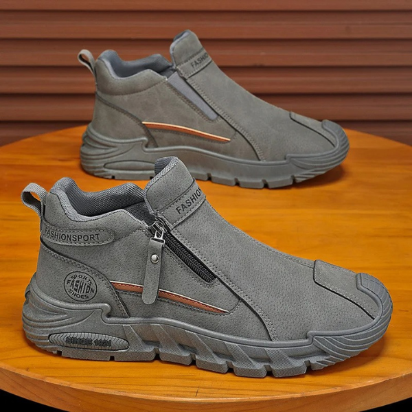 Peneuna - Ankle Boots With Side Zippers and Chunky Soles