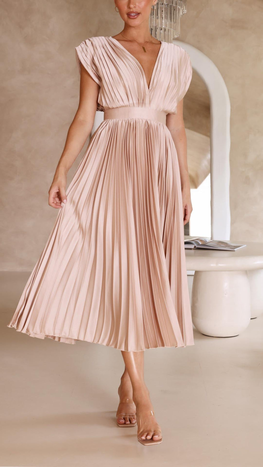 Iria - Elegant Pleated Dress