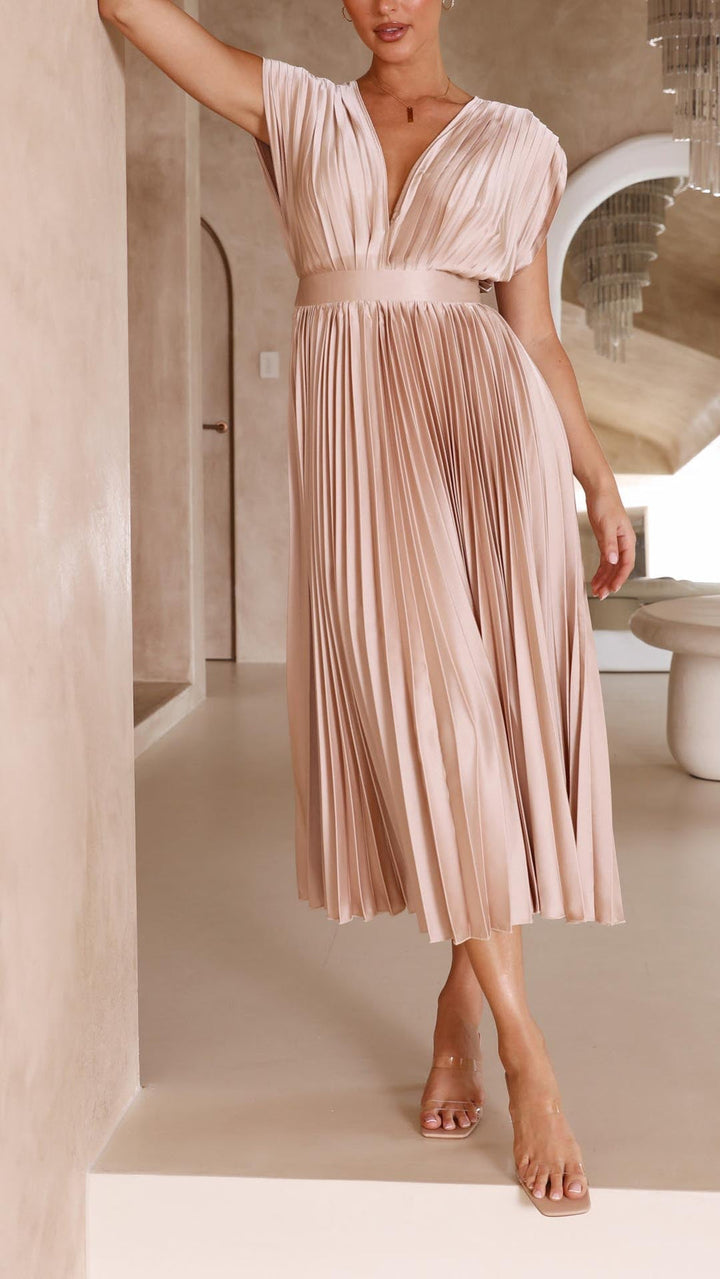 Iria - Elegant Pleated Dress
