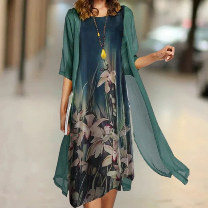 Nasira - Roud Neck Long Cotton Dress