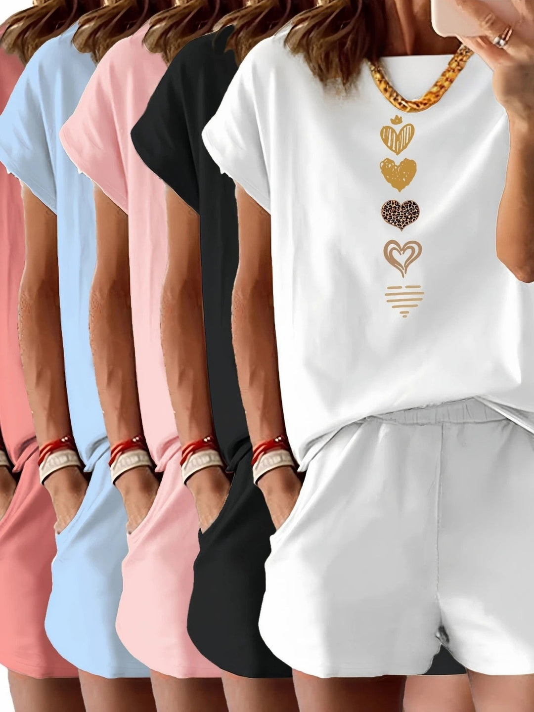 Lyra - Casual Two Piece Set With Graphic Print