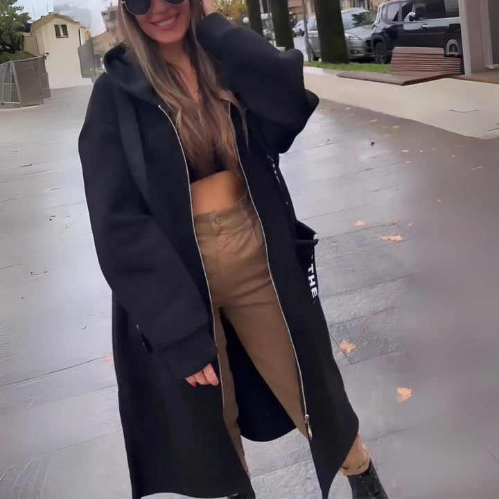 Kirteena - Comfortable Oversized Hooded Coat