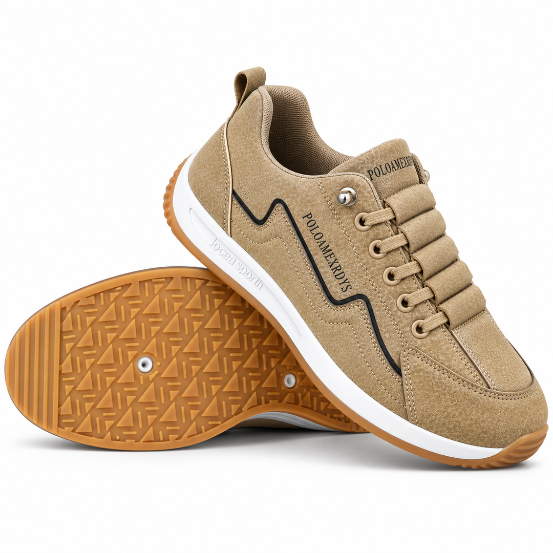 DuraEdge - Casual Sneakers With Contrast Panel Stitching