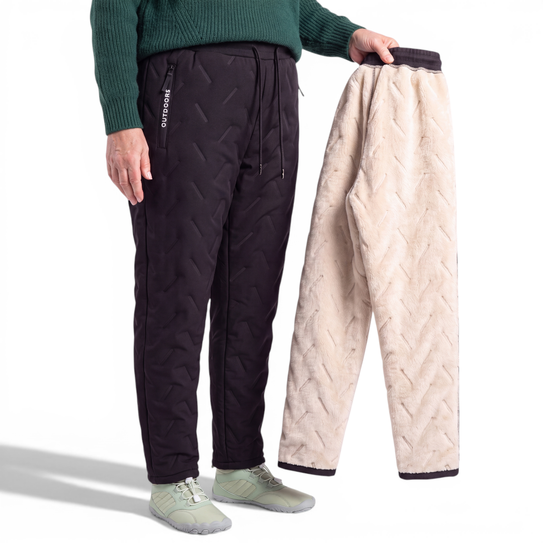Elenetta - Pants With Fleece Lining and Drawstring Waist