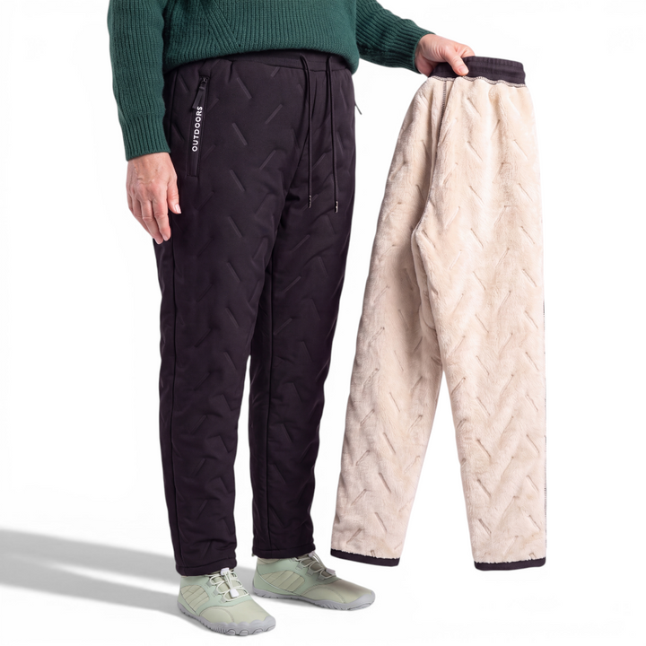 Elenetta - Pants With Fleece Lining and Drawstring Waist