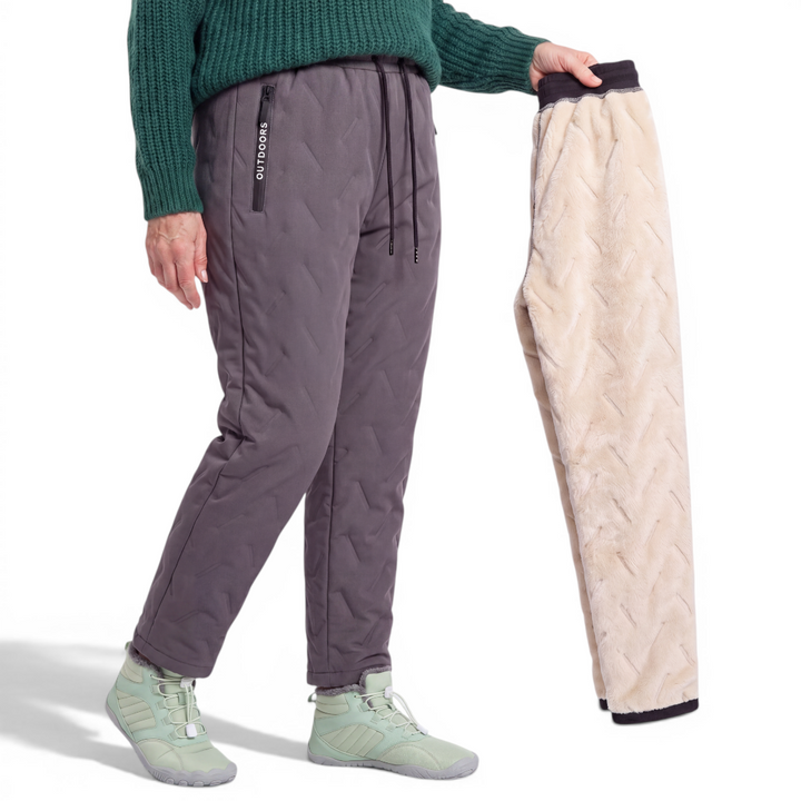 Elenetta - Pants With Fleece Lining and Drawstring Waist