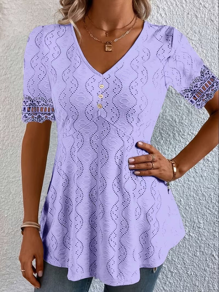 Lolytta - Lace Patchwork Blouse