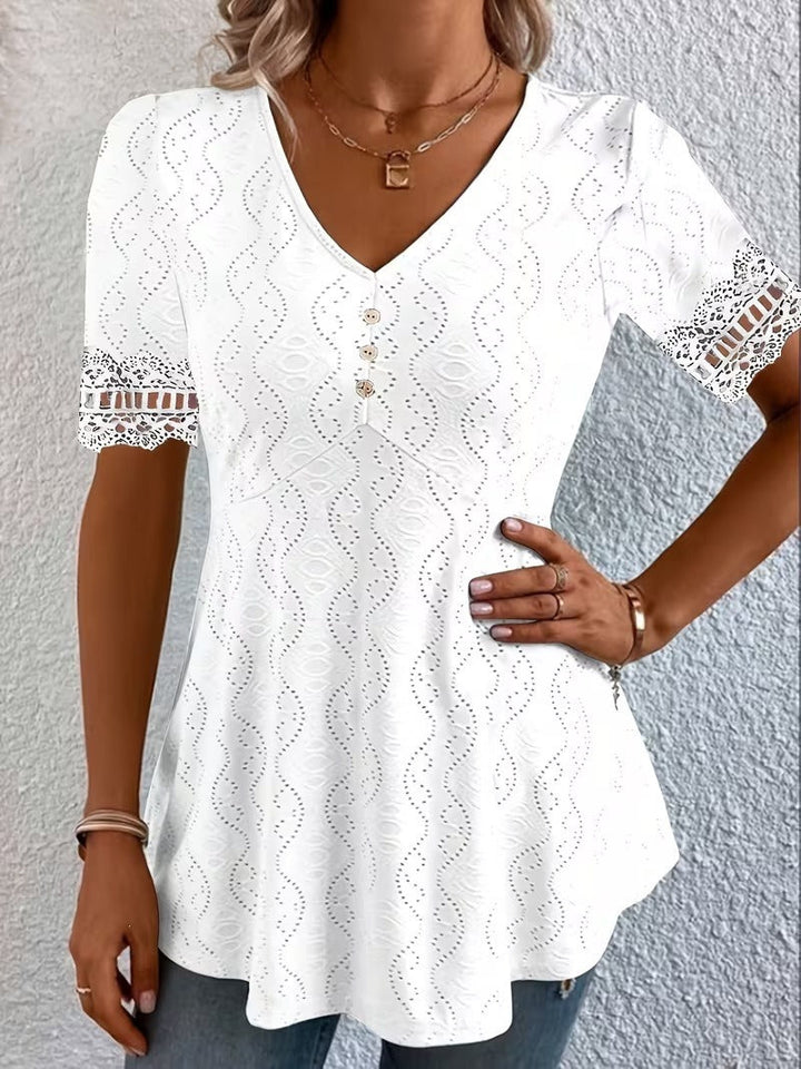 Lolytta - Lace Patchwork Blouse