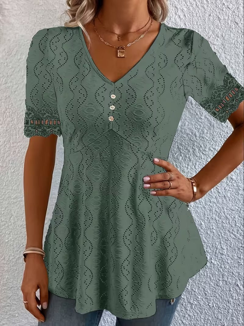 Lolytta - Lace Patchwork Blouse
