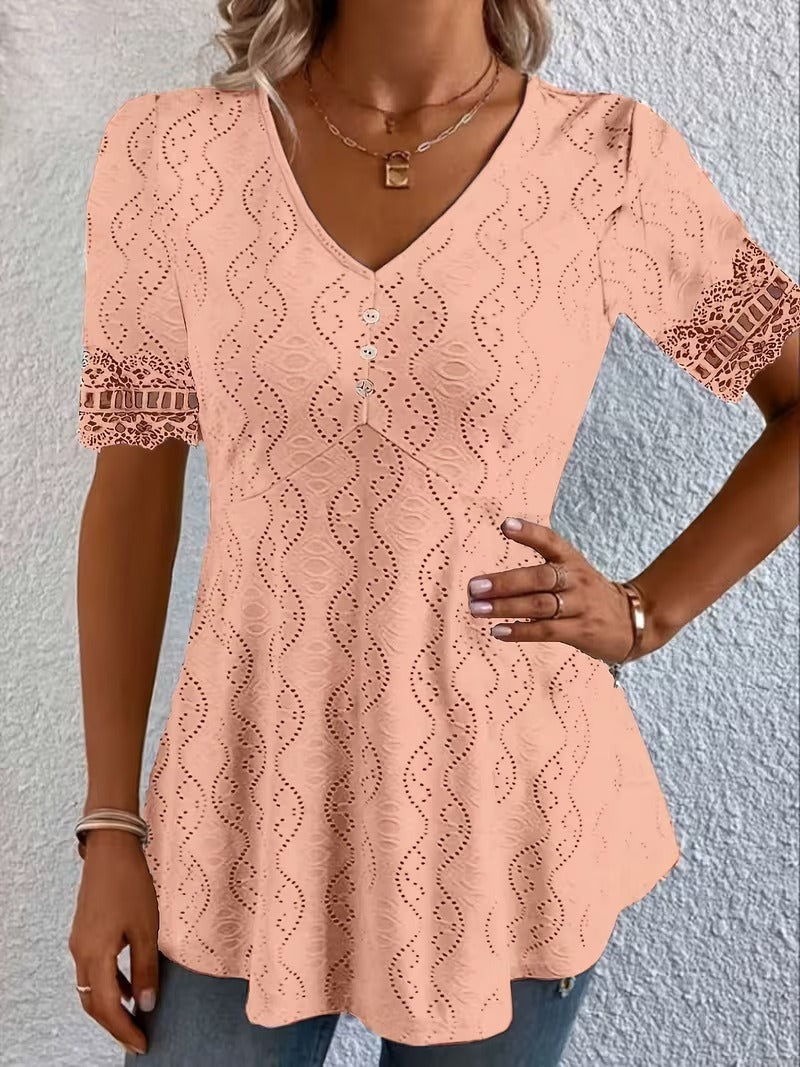 Lolytta - Lace Patchwork Blouse