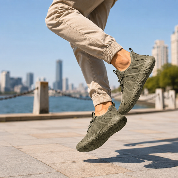 Auramark – Breathable Mesh Lace-Up Sneakers
