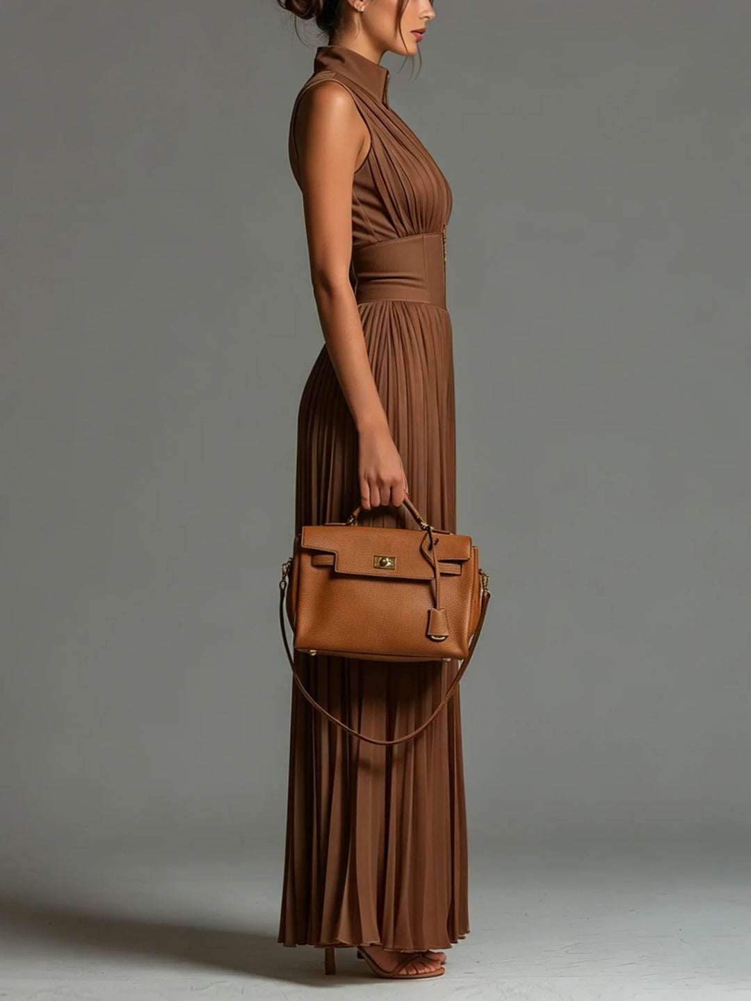 Kleira - Sleeveless Pleated Jumpsuit