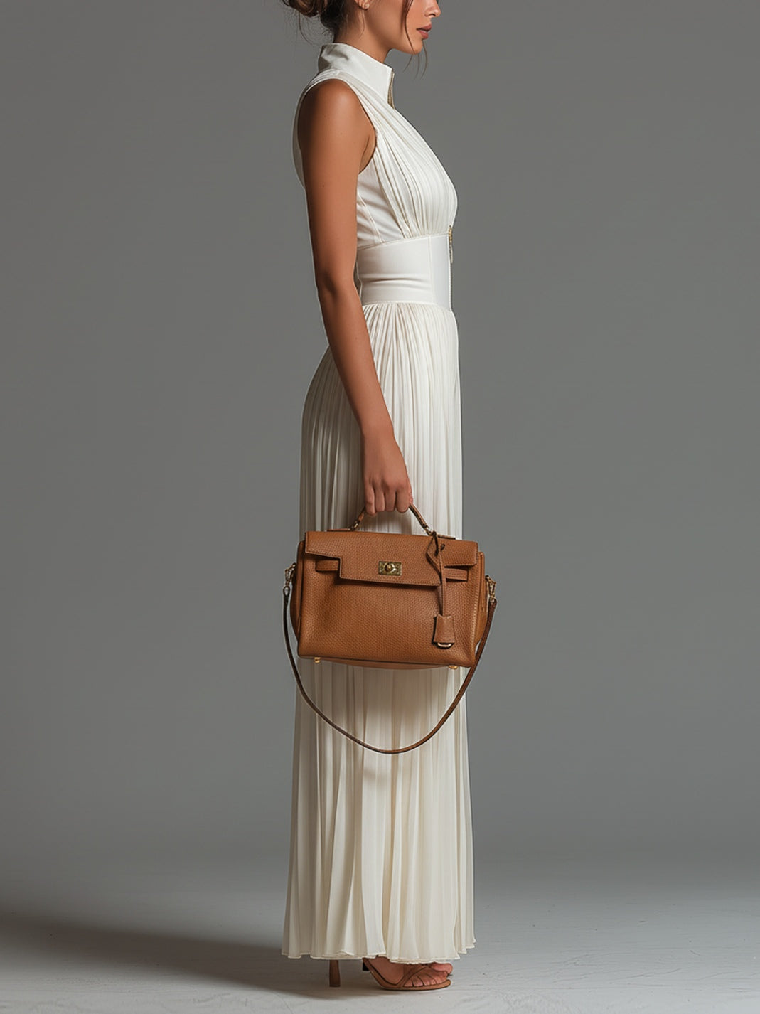 Natalien - Sleeveless Pleated Wide Leg Jumpsuit