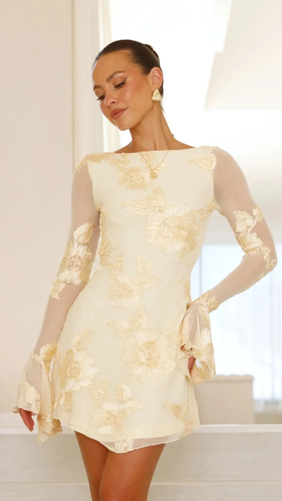 Keelly - Long Sleeve Mini Dress