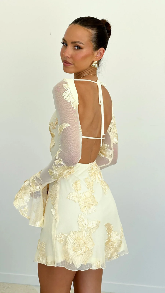 Keelly - Long Sleeve Mini Dress