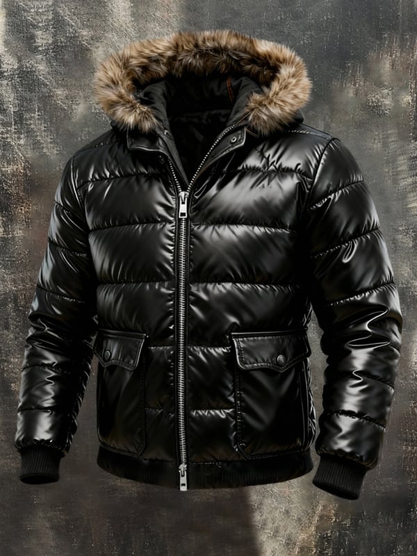 Moussa - Retro Parka Jacket With Fur Collar