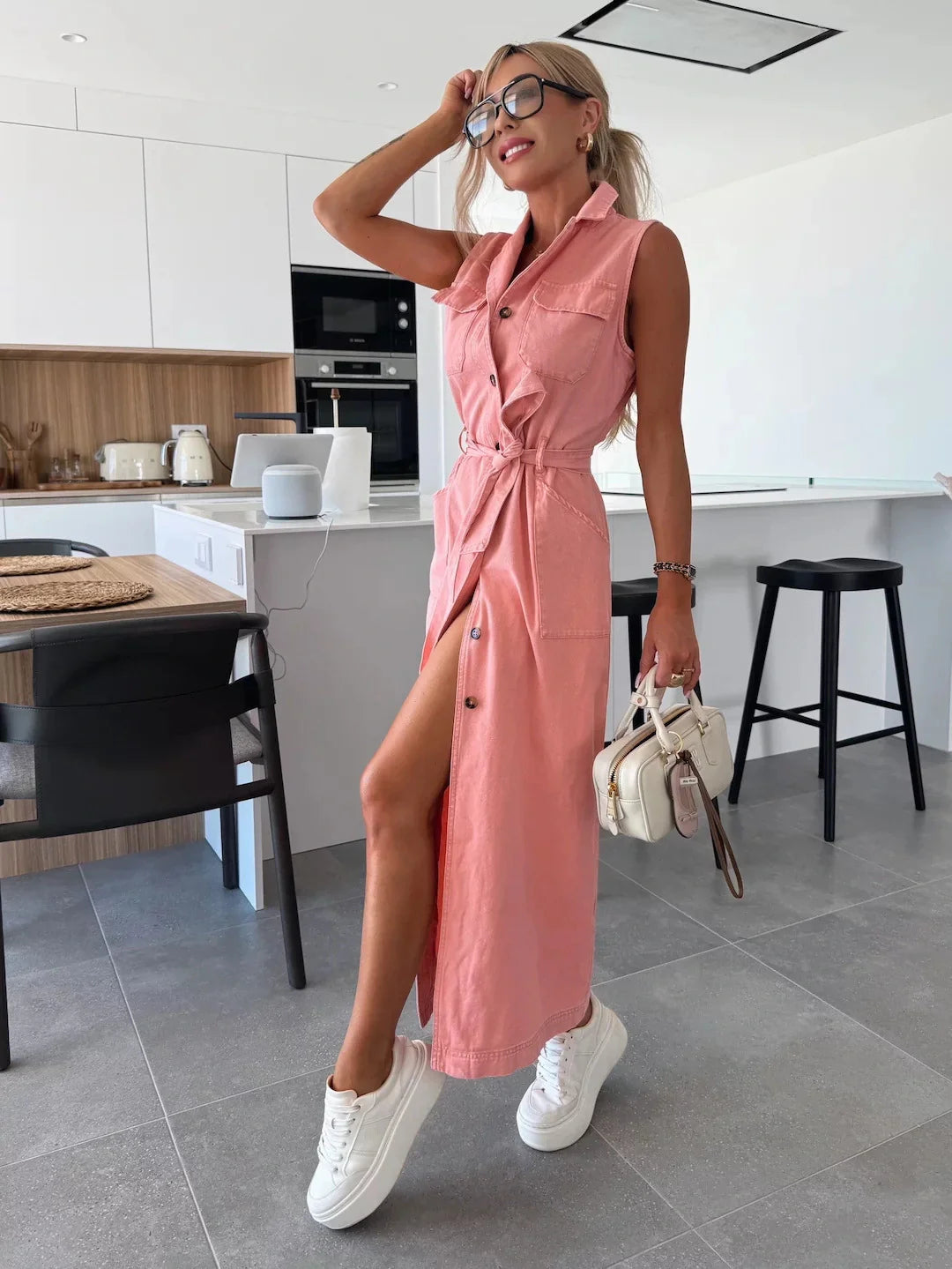 Jacinta - Stylish Long Dress With Pocket
