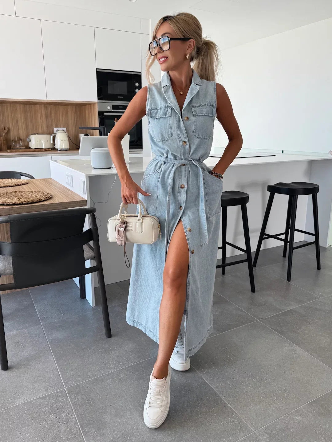 Jacinta - Stylish Long Dress With Pocket