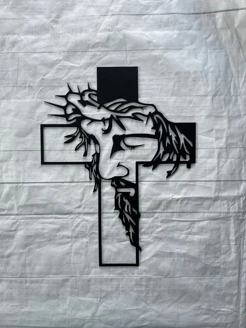 ChristCraft - Jesus Cross Metal Sign Christ Wall Decor