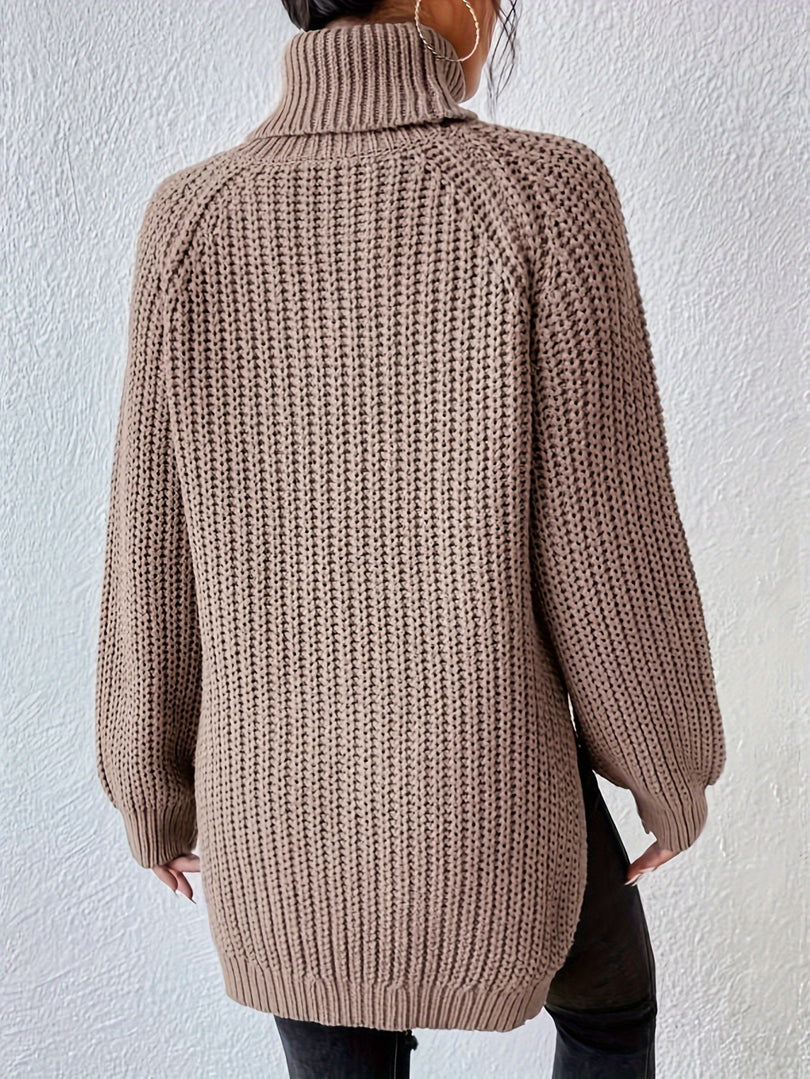 Yvaiinura - Knit Turtleneck Long Sleeve Sweater