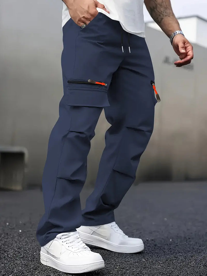 Thaddeus - Casual Cargo Pants With Drawstring Waist