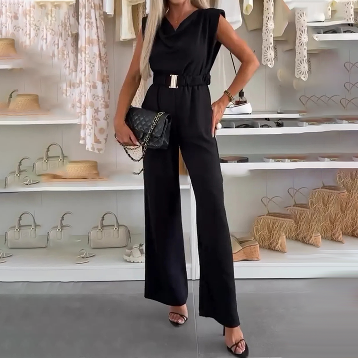Lyda - Sleeveless Jumpsuit With Belt