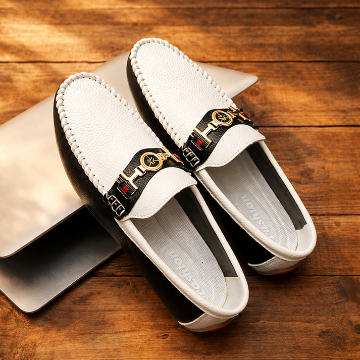 Manuel - Modern Two-Tone Leather Loafers