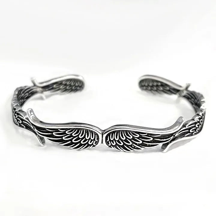 Maynard - Silver Vintage Angel Wings Bracelet
