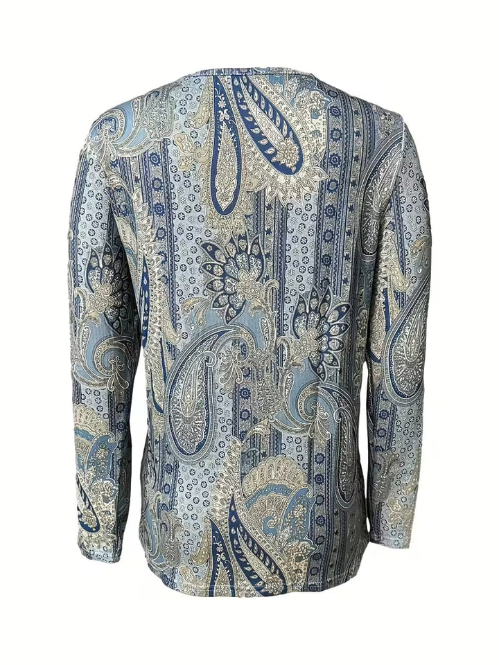 Vespora - Paisley Print Cowl Neck Top