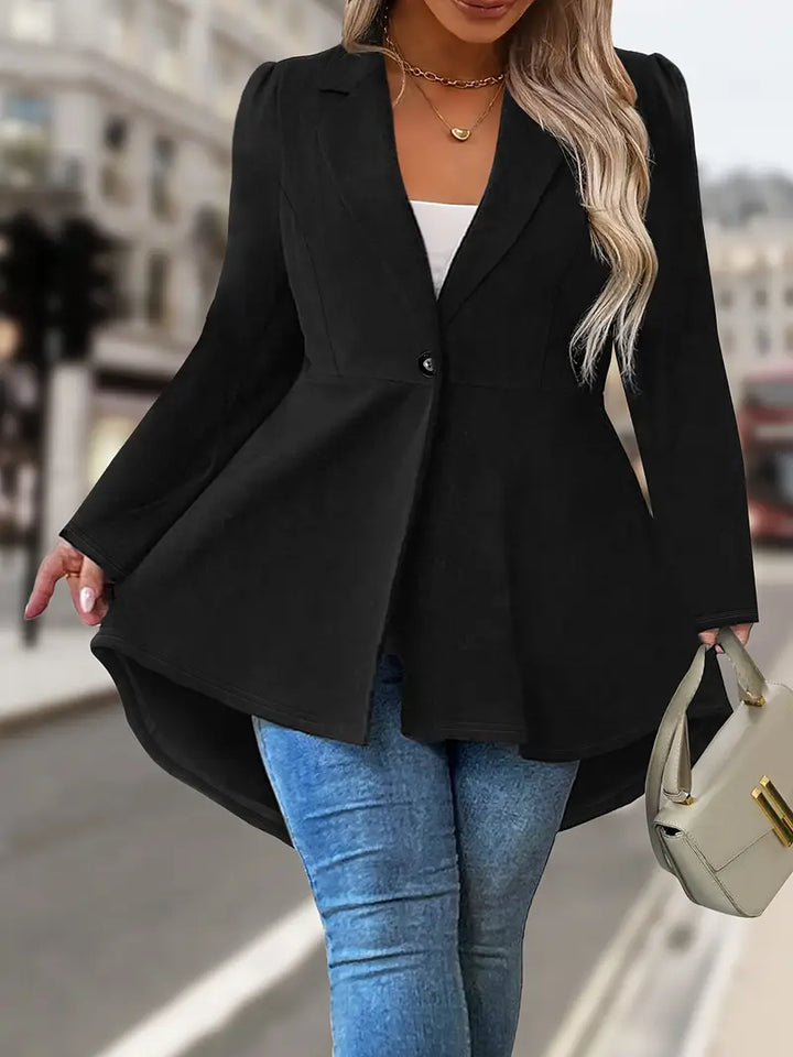 Mackayla - Elegant Long Sleeve Blazer With Single Button