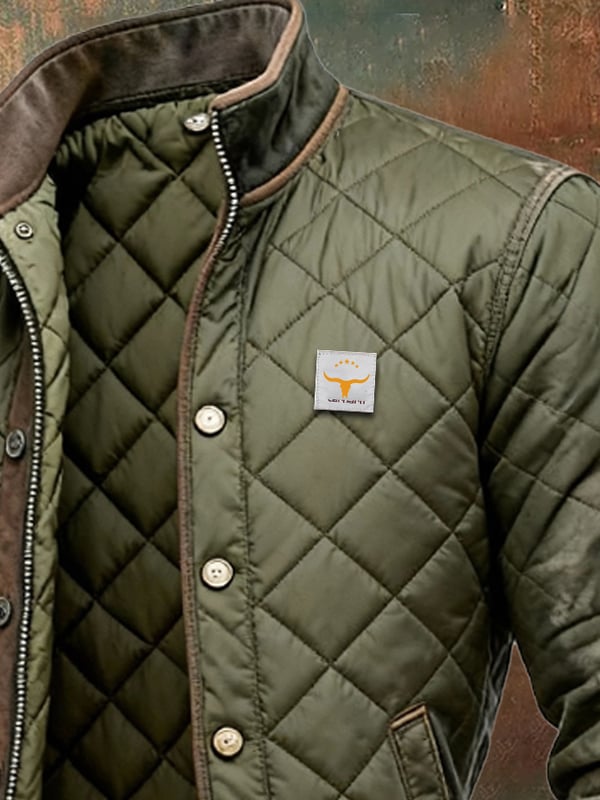 Jaspreet - Retro Quilted Jacket With Zipper