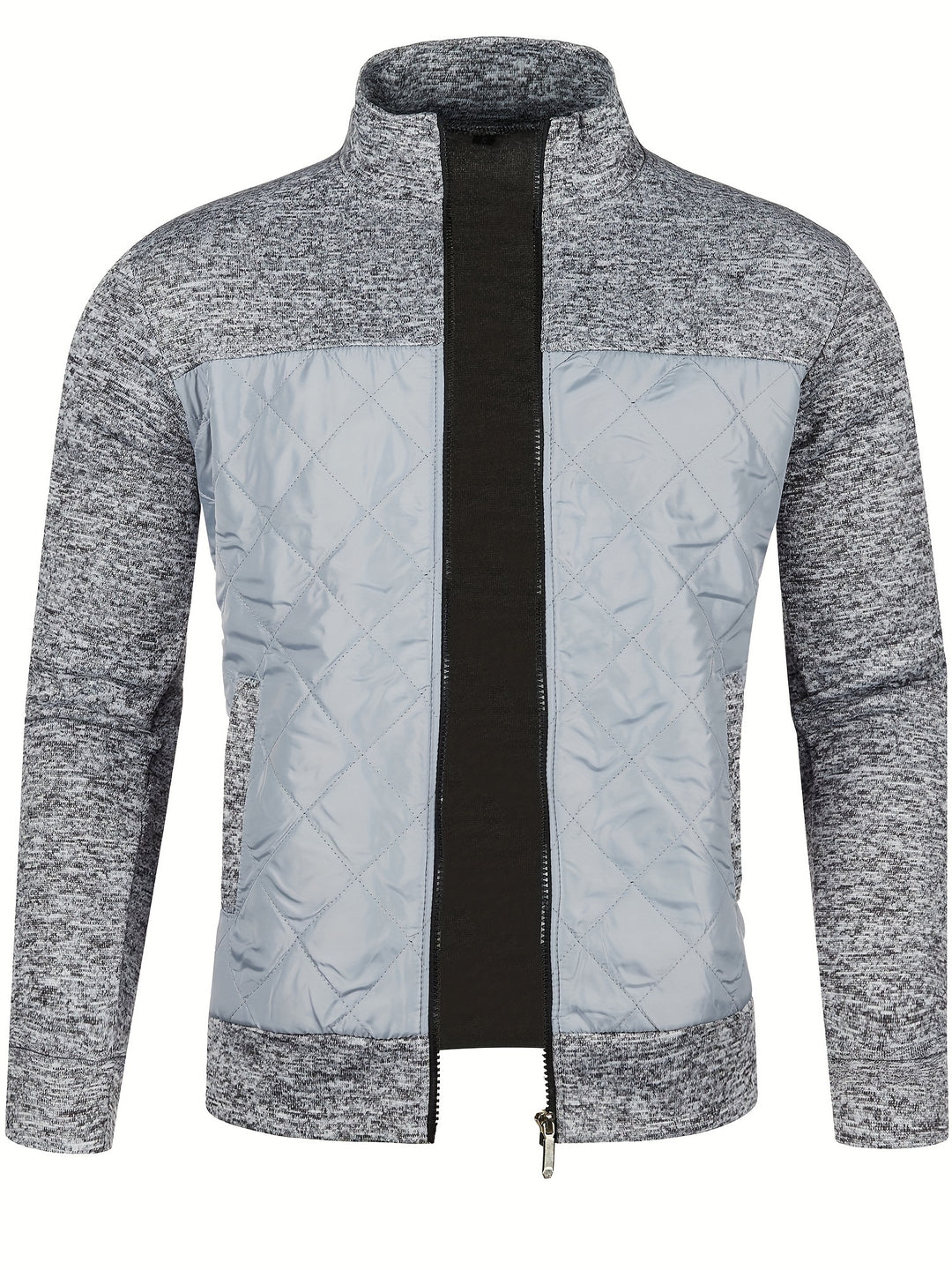 Grzegorz - Long Sleeve Knitted Jacket With Zip Up