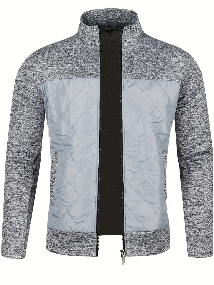 Grzegorz - Long Sleeve Knitted Jacket With Zip Up