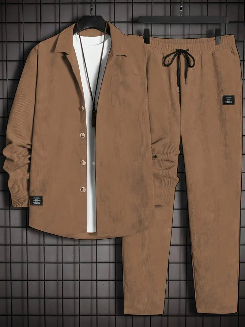 Podolak - Autumn And Winter Long Sleeved Shirt With Loose Trousers