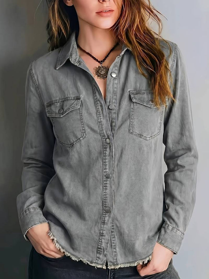 Blazka - Stylish Button Front Shirt With Pocket
