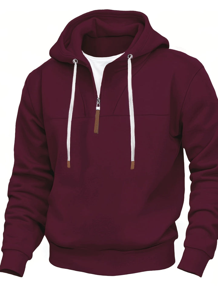 Kolton - Hooded Sweatshirt with Half Zipper