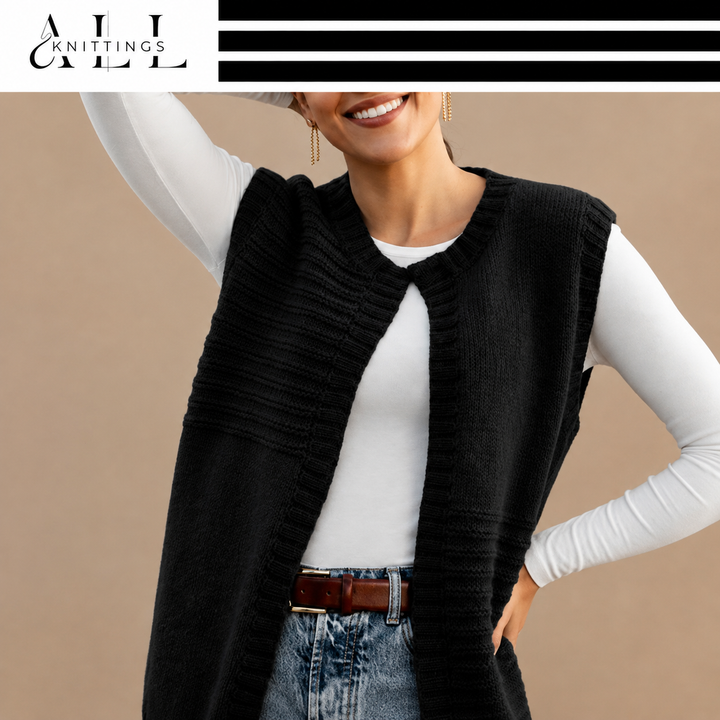 Zaneetitha - Sleeveless Round Neck Layering Vest